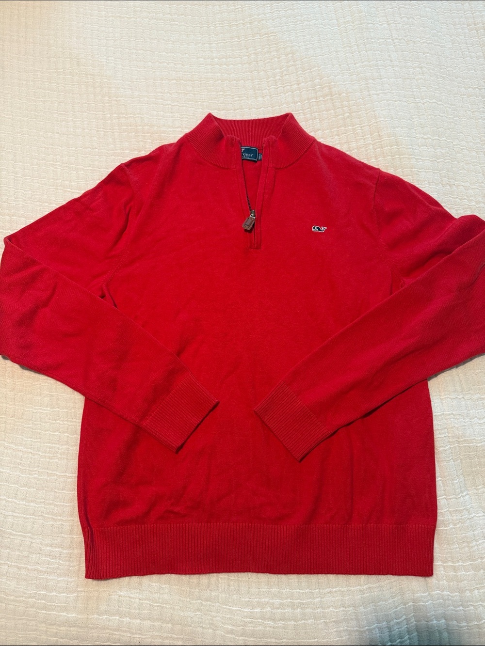 Vineyard Vines Kid’s Red Half-Zip Sweater
